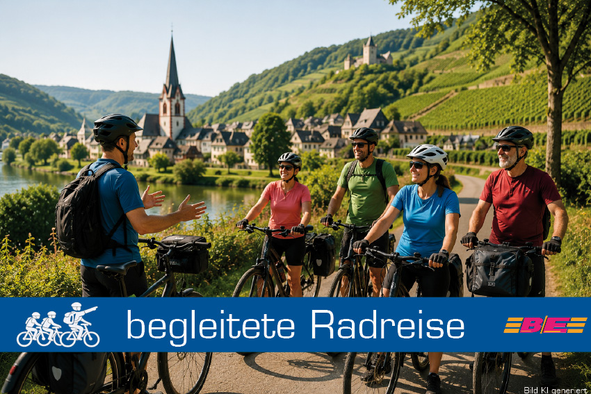 Buttons Radreise begleitet