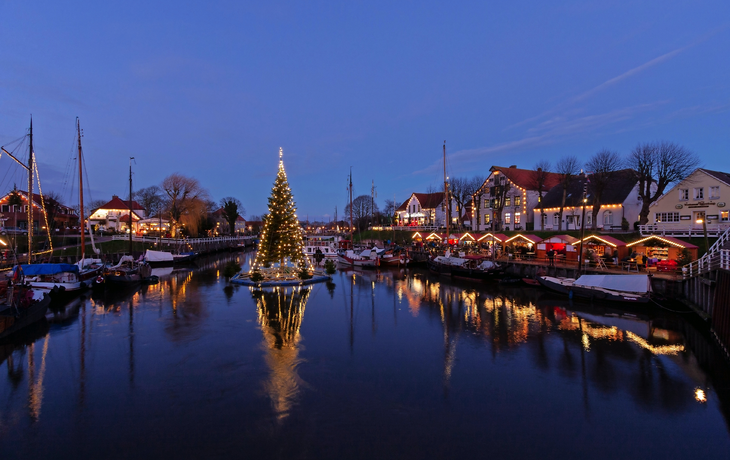 Weihnachtsmarkt in Carolinensiel an der Nordsee, Deutschland
