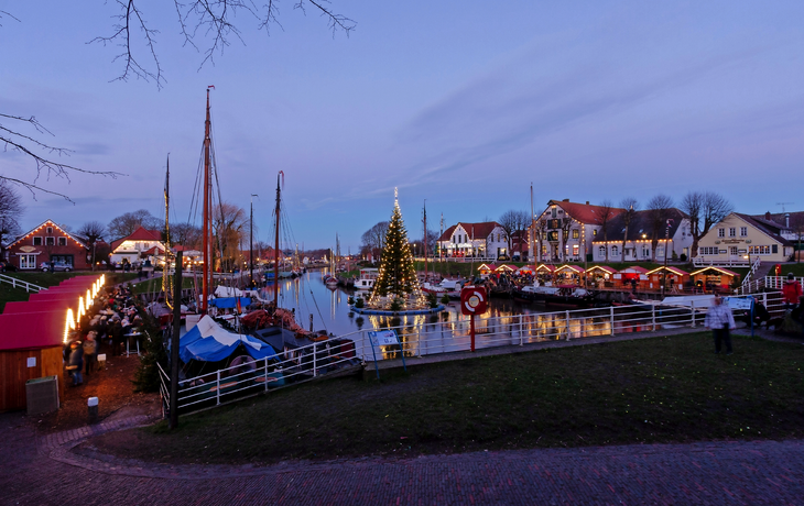 Weihnachtsmarkt in Carolinensiel an der Nordsee, Deutschland