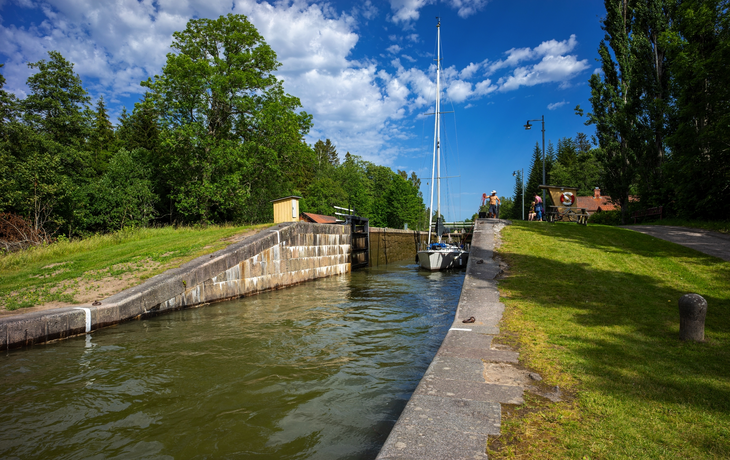 Schleuse im Götakanal in Schweden