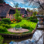 Giethoorn in der nordöstlichen niederländischen Provinz Overijssel
