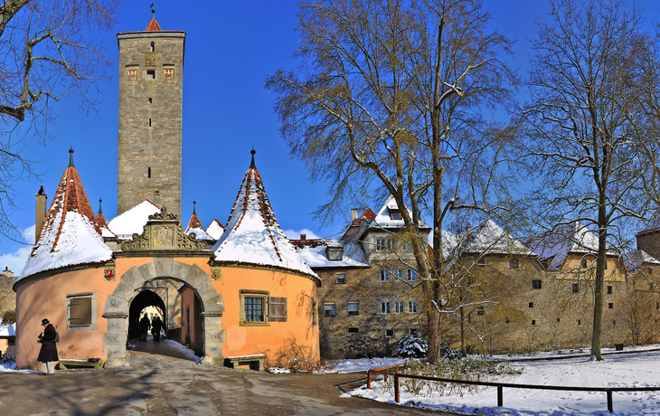 Panorama des Burgtors in Rothenburg ob der Tauber