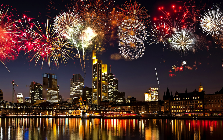Feuerwerk über Frankfurt am Main