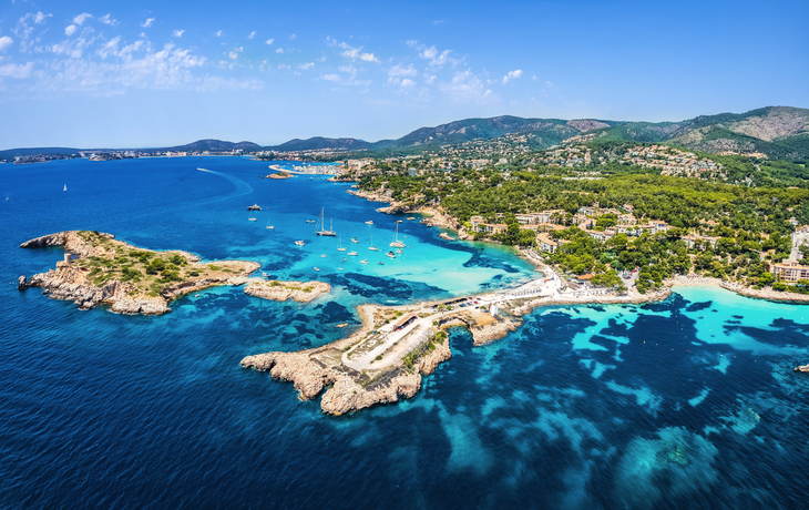 Luftaufnahme von Cala Xinxell auf Mallorca