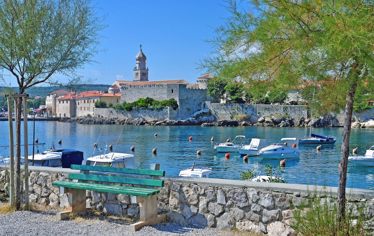 Blick auf Krk-Ort auf der Insel Krk,Adria,Kvarner Bucht,Kroatien