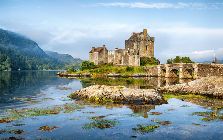 Früher Morgen bei Eilean Donan Castle