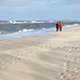 Nordseestrand im Winter auf Spiekeroog