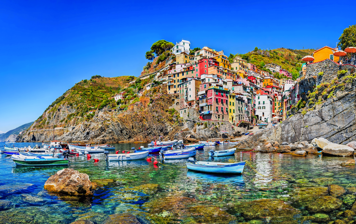 Riomaggiore - das östlichste der fünf Dörfer der Cinque Terre