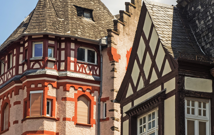 Fachwerkhäuser in der Altstadt von Traben-Trarbach an der Mosel