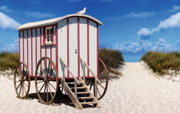 Strandwagen am Bansiner Strand