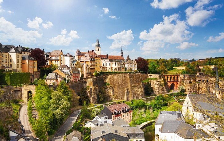 Top view of beautiful Luxemburg city