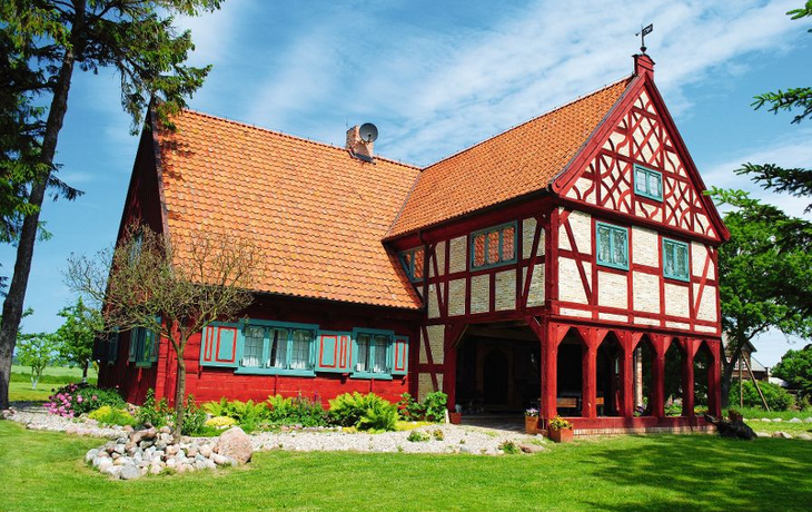 altes Bauernhaus im Weichselland, Polen