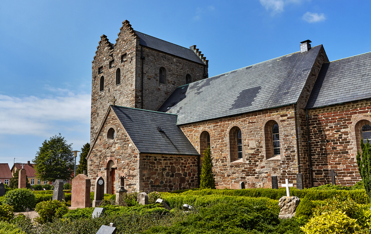 Aa Kirke – eine romanische Kirche aus dem 12. Jahrhundert in Aakirkeby auf der Insel Bornholm
