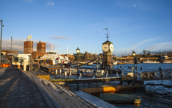 Oslos Hafen im Winter