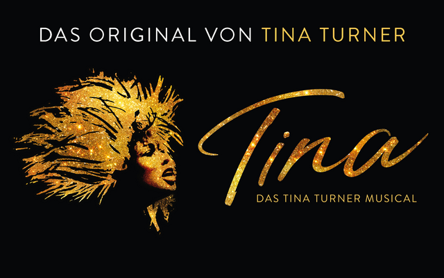 Plakat für das Tina Turner Musical mit Schriftzug und Porträt.
